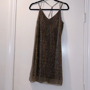 Gold/silver metallic short dress